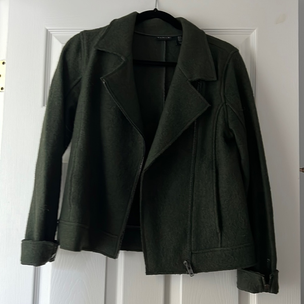 Dark green motor jacket